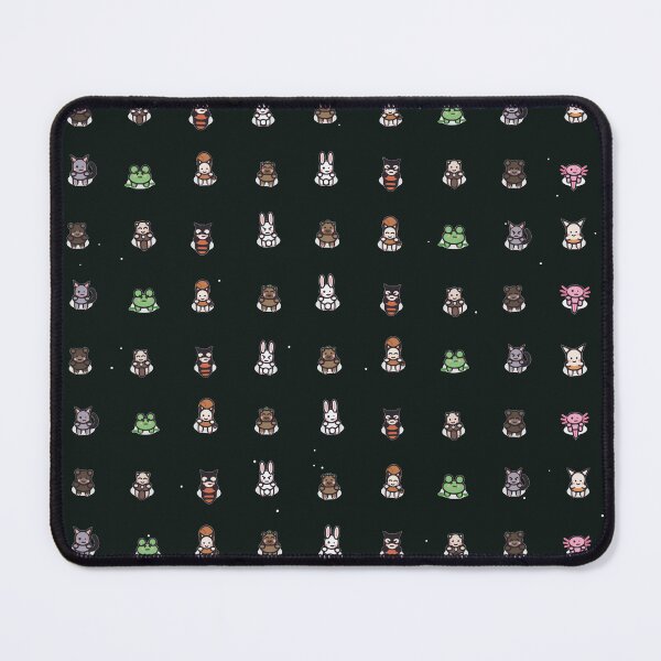 Item preview, Cute Sploot Squad Animal Micro Icon Kawaii Animal Grid Seamless Pattern designed and sold by KungPowUnicorn.