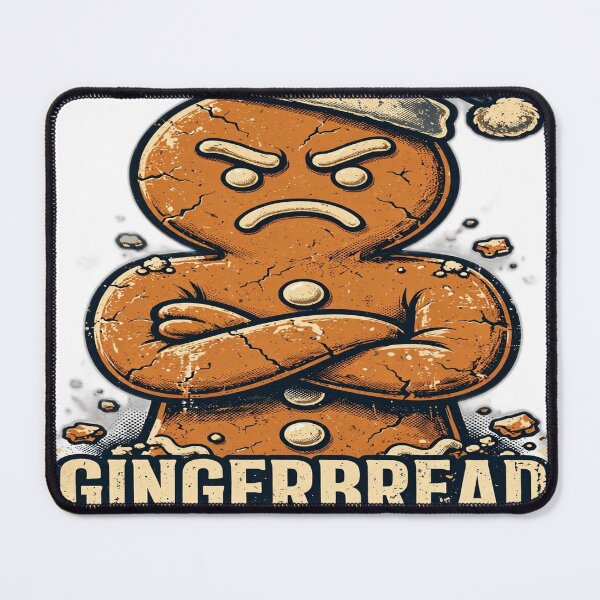 Item preview, Gingerbread and Grumpy Funny Christmas T-Shirt designed and sold by Worn and Witty.