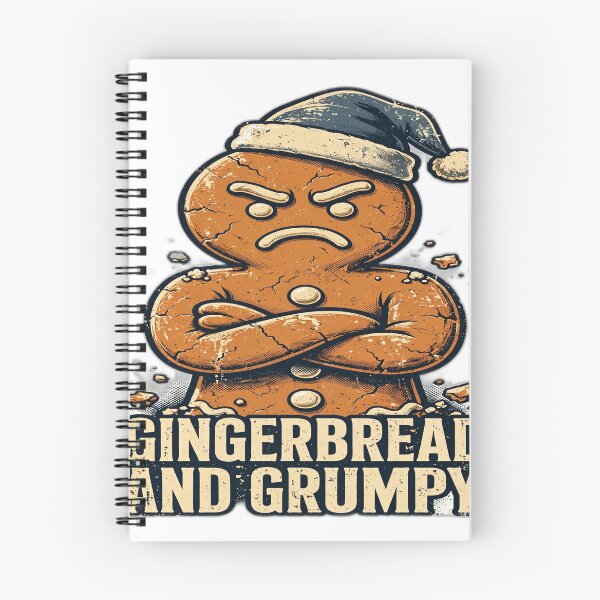 Item preview, Gingerbread and Grumpy Funny Christmas T-Shirt designed and sold by Worn and Witty.
