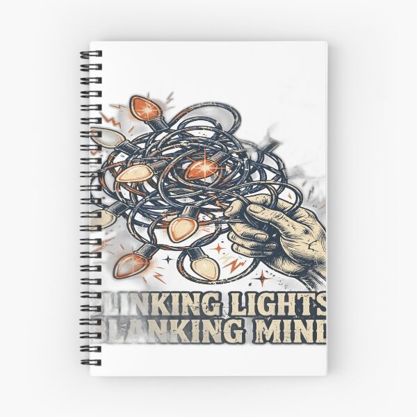 Item preview, Blinking Lights, Blanking Mind Christmas T-Shirt designed and sold by Worn and Witty.