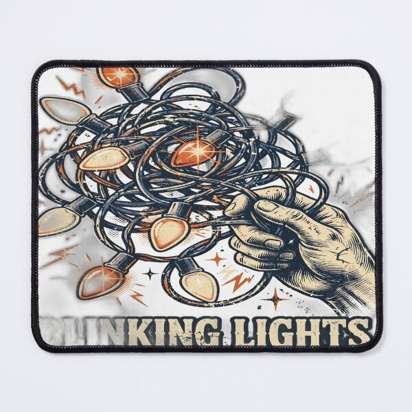 Item preview, Blinking Lights, Blanking Mind Christmas T-Shirt designed and sold by Worn and Witty.