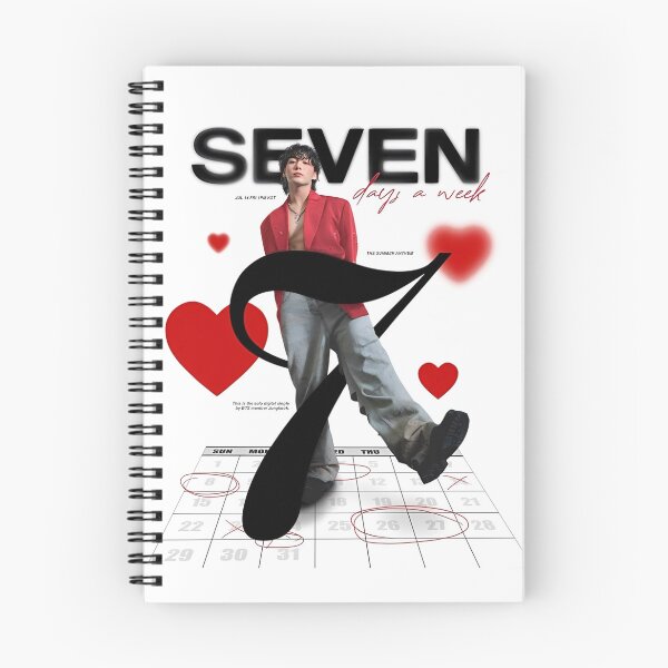 Item preview, Jungkook Seven Days A Week Calendar Graphic designed and sold by moamaxshop.
