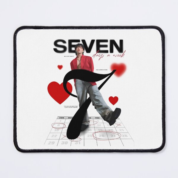 Item preview, Jungkook Seven Days A Week Calendar Graphic designed and sold by moamaxshop.