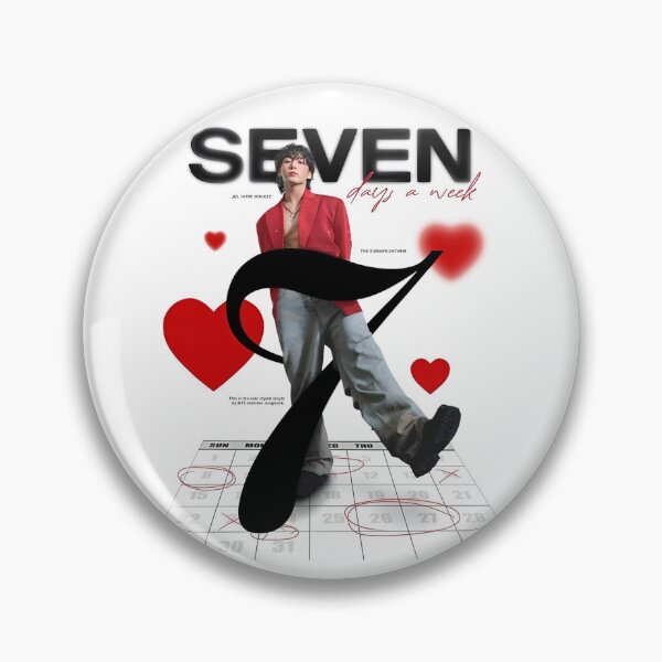 Item preview, Jungkook Seven Days A Week Calendar Graphic designed and sold by moamaxshop.