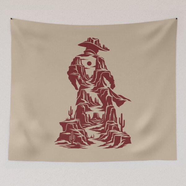 Item preview, Western Desert Landscape Cowboy Graphic designed and sold by JonelCrafts.