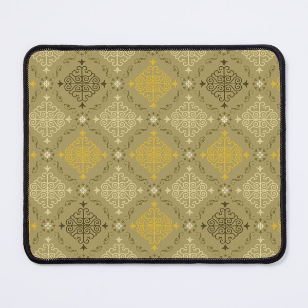 Item preview, Elegant Thai traditional pattern seamless background in golden yellow designed and sold by PowerAntShop.