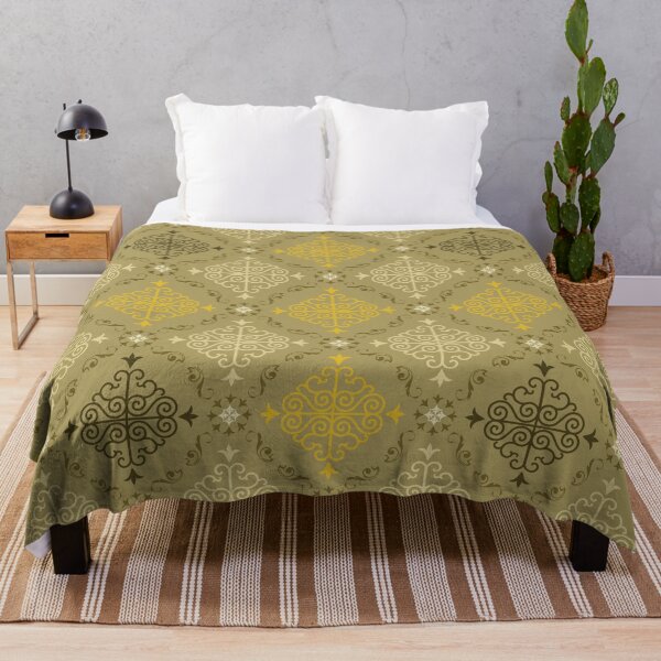 Item preview, Elegant Thai traditional pattern seamless background in golden yellow designed and sold by PowerAntShop.