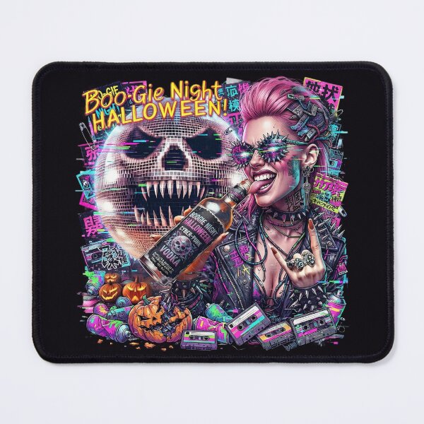 Item preview, Halloween Cyberpunk Vodka Skull Disco Girl designed and sold by Voodoo Store Paranormal Collections.