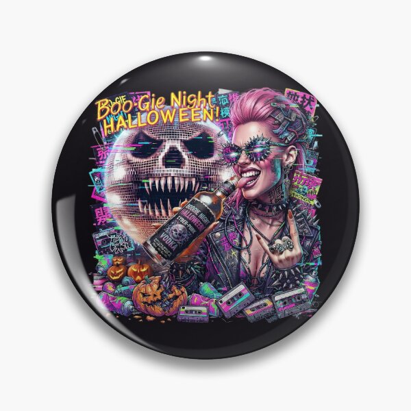 Item preview, Halloween Cyberpunk Vodka Skull Disco Girl designed and sold by Voodoo Store Paranormal Collections.