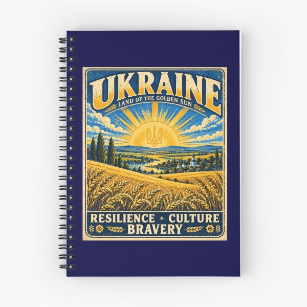 Item preview, Ukraine Vintage Travel Poster – Sunflower Wheat Field designed and sold by Swanny's Custom T-shirt and Gift Designs.