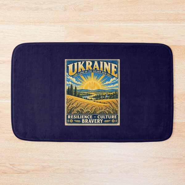Item preview, Ukraine Vintage Travel Poster – Sunflower Wheat Field designed and sold by Swanny's Custom T-shirt and Gift Designs.