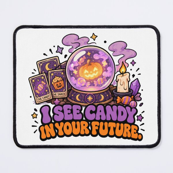 Item preview, Groovy Retro Fortune Teller Ghost - I See Candy In Your Future designed and sold by ianm1028.