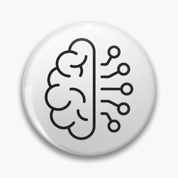 Item preview, Artificial Intelligence Brain Line Icon designed and sold by VectorForge Studio.