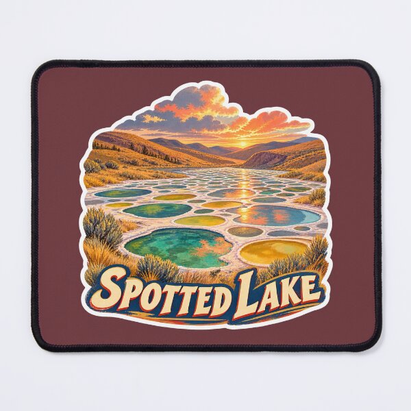 Item preview, Spotted Lake British Columbia Mineral Landscape Travel Print designed and sold by PinUpPizzazz.