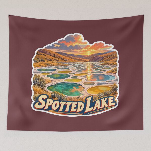 Item preview, Spotted Lake British Columbia Mineral Landscape Travel Print designed and sold by PinUpPizzazz.