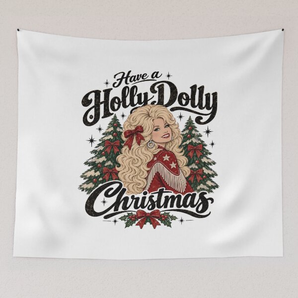 Item preview, Funny Christmas Tshirts Have A Holly Dolly Christmas Dolly Parton Country Music designed and sold by welshverniceABC.