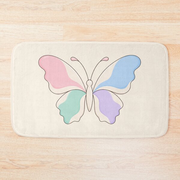 Item preview, Minimalist Pastel Butterfly – Pink Blue Mint Lavender designed and sold by HO•Designs.