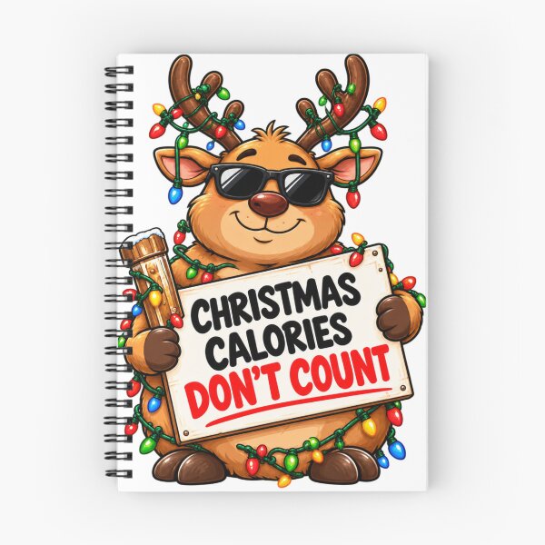 Item preview, Christmas Calories Don't Count Funny Reindeer Design designed and sold by Kenzie & Co.