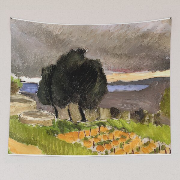 Item preview, Landscape of the midi before the storm 1921 designed and sold by VeilOfPigments.