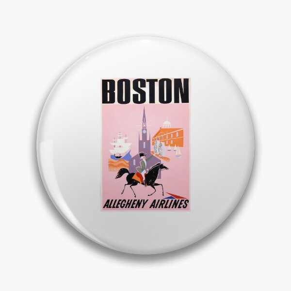Item preview,  Vintage Boston Ad - Allegheny Airlines - Mayflower Ship And Faneuil Hall designed and sold by Damiantg.