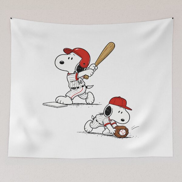 Item preview, Baseball Snoopy Vintage Cartoon Catcher Sports designed and sold by StreetArtDecal.