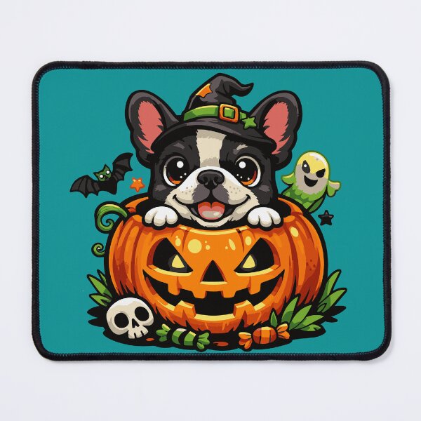 Item preview, Cute Halloween Boston Terrier Pumpkin – Spooky Witch Dog Autumn Gift designed and sold by ُEldalal-Design.