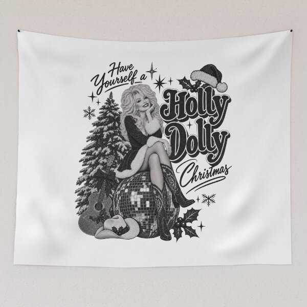 Item preview, Funny Christmas Tshirts Have A Holly Dolly Christmas Dolly Parton Country Music Christmas Gift designed and sold by welshverniceABC.