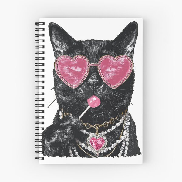 Item preview, Glam Black Cat with Hearts Sunglasses Boujee Animal Lollipop designed and sold by OMITTEROMINOUS.