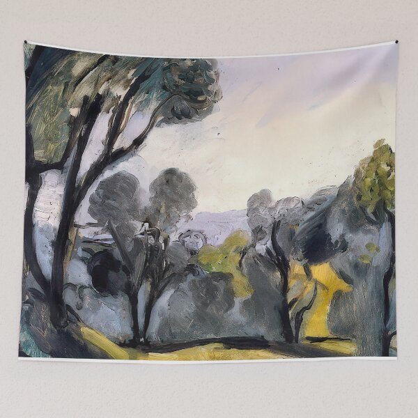 Item preview, Landscape with olive trees 1918 designed and sold by VeilOfPigments.