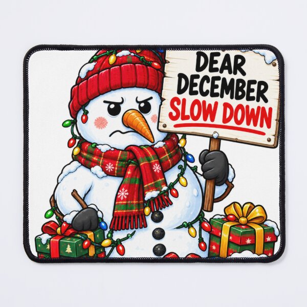 Item preview, Dear December Slow Down Funny Snowman Design designed and sold by Kenzie & Co.
