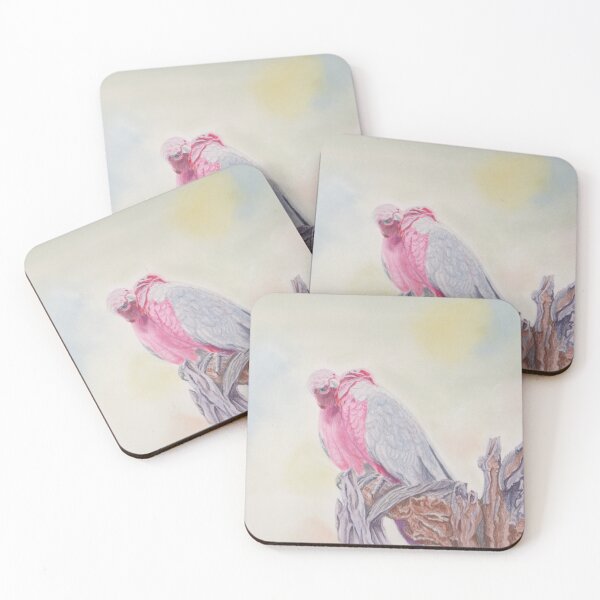 Item preview, A pair of Galahs  (parrots) on an ol stump designed and sold by SandraAnimalArt.