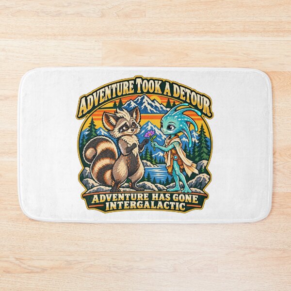 Item preview, Adventure took a detour . Intergalactic Raccoon and Alien designed and sold by HoRC.