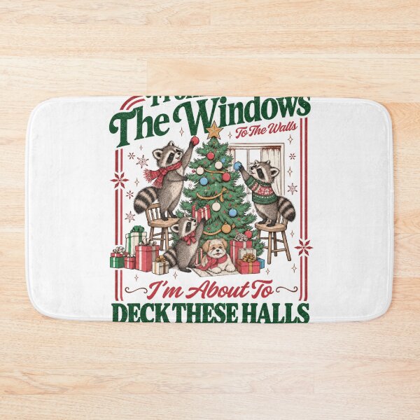 Item preview, Funny Christmas Tshirts From The Windows To The Walls I'm About To Funny Racoon Christmas Vintage Christmas designed and sold by welshverniceABC.
