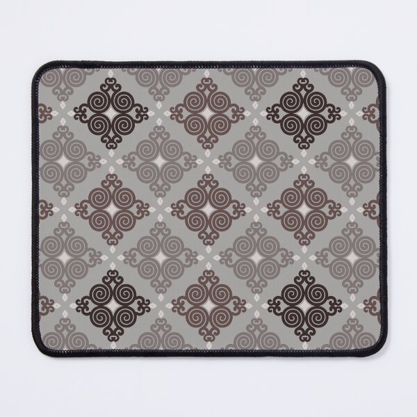 Item preview, Vintage Thai traditional style seamless pattern in grey tones designed and sold by PowerAntShop.