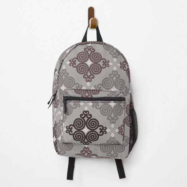 Item preview, Vintage Thai traditional style seamless pattern in grey tones designed and sold by PowerAntShop.