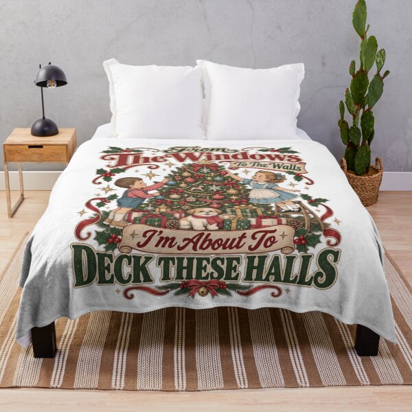 Item preview, Funny Christmas Tshirts From The Windows To The Walls I'm About To Deck These Halls Women's Holiday Party Christmas Gift designed and sold by welshverniceABC.