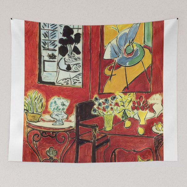 Item preview, Large red interior 1948 designed and sold by VeilOfPigments.