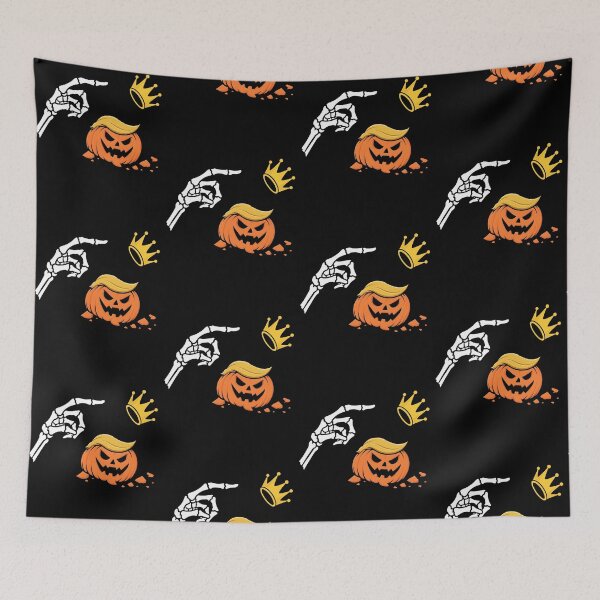 Item preview, No Kings Skeleton Trump Pumpkin Halloween Humor designed and sold by cerima.