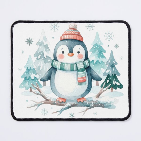 Item preview, Cozy Kawaii Watercolor Penguin designed and sold by ZyVoAli.
