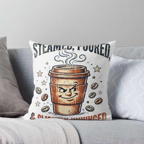 Item preview, Funny Barista Steamed Poured Unhinged T-Shirt designed and sold by Worn and Witty.