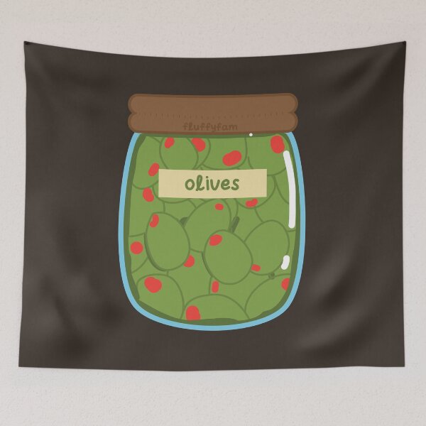 Item preview, olive pickle jar designed and sold by fluffyfamcraft.