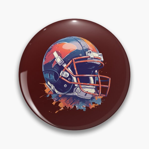 Item preview, Retro Orange Blue Football Helmet designed and sold by sachinhae24.