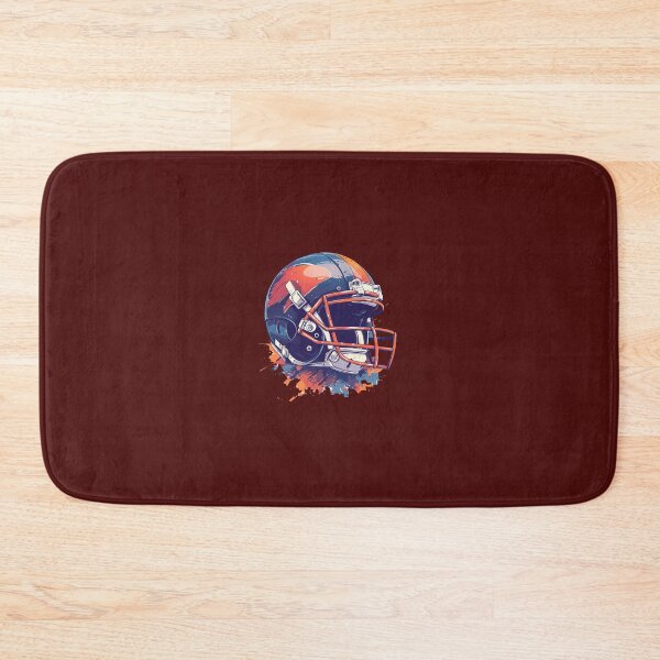 Item preview, Retro Orange Blue Football Helmet designed and sold by sachinhae24.