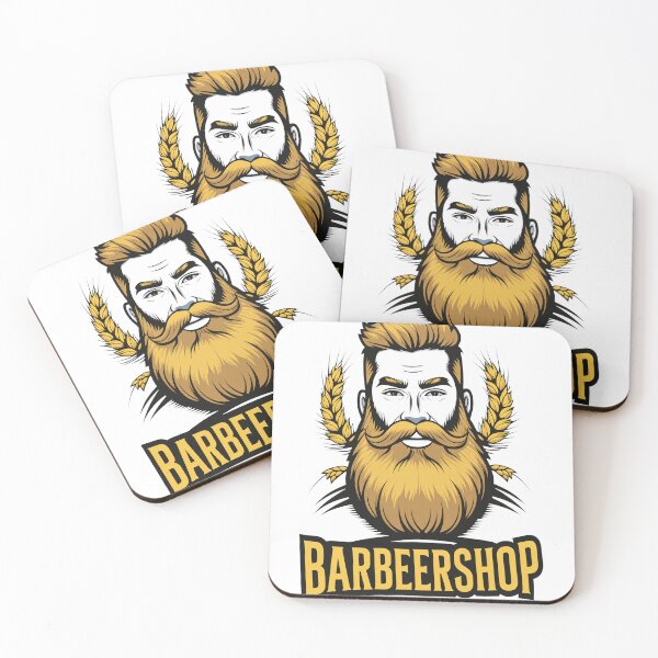 Item preview, Barbeershop Bearded Man Craft Beer Pun designed and sold by TODDORTHEN.