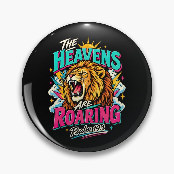 Item preview, Bible Verse Quote, The Heavens Are Roaring, Lion Roaring designed and sold by graphic-genie.