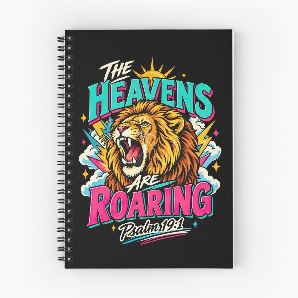 Item preview, Bible Verse Quote, The Heavens Are Roaring, Lion Roaring designed and sold by graphic-genie.