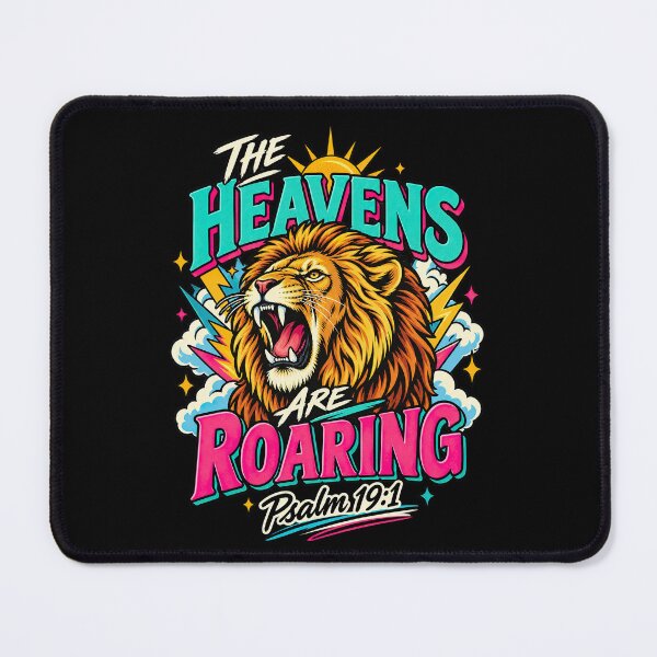 Item preview, Bible Verse Quote, The Heavens Are Roaring, Lion Roaring designed and sold by graphic-genie.