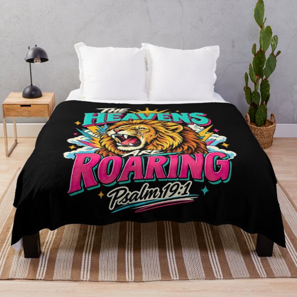 Item preview, Bible Verse Quote, The Heavens Are Roaring, Lion Roaring designed and sold by graphic-genie.