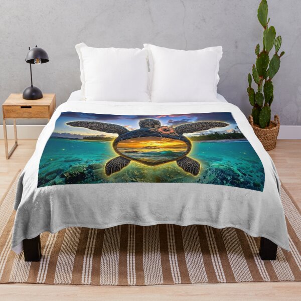 Item preview, Photorealistic Sea Turtle Sunset Gate designed and sold by Hawaii26.