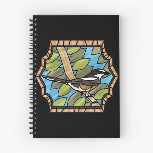 Item preview, Masked Shrike Stained Glass Art designed and sold by SazukasSundries.